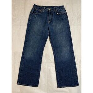 Lucky Brand Dungarees Jeans Mens 32 Blue by Gene Montesano Short Length Hipster